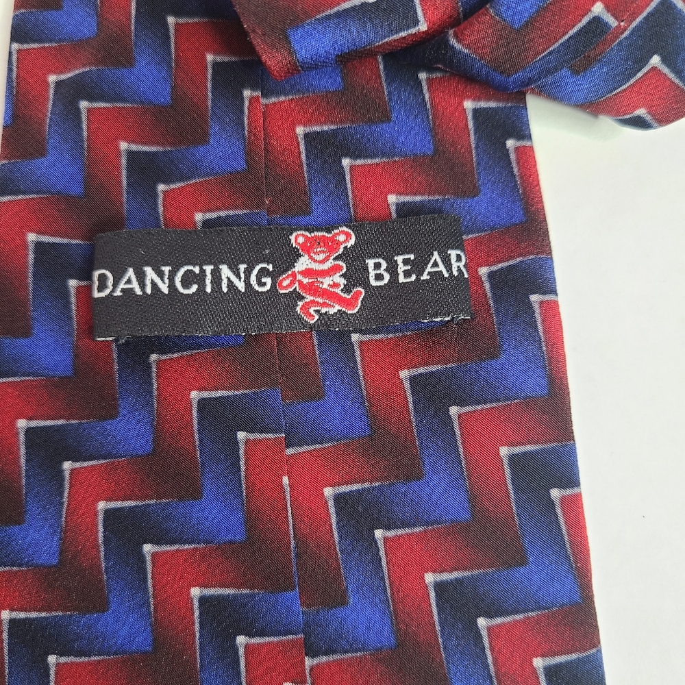Vintage Grateful Dead Dancing Bear Jerry Garcia Men's Tie Necktie Silk